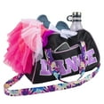 thumbnail image 4 of Madison & Dakota Girls Dance Duffle Bag for Ballet, Dance, Dancewear, Clothing, Dresses, Skirts, Tutus, Tights, Stockings, Shoes and Accessories in Black with Glitter and Tie Dye Straps, 4 of 9