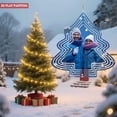 thumbnail image 2 of Metal Hanging Christmas Tree-Shaped Wind Decorations - Stylish Garden Spinners with Abstract Design for Festive Yard Decor, 2 of 7