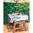 thumbnail image 3 of Blue Coastal Outdoor Tablecloth - 60x84 Inch Rectangle Waterproof Dining Table Cover, Nautical Summer Beach Sea Turtle Coral Outdoor Table Cloth with Umbrella Hole & Zipper for Picnic/Patio, 3 of 6
