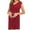 Red, variant on 2026 ! 50% Off Clear! asdoklhq Maternity Dresses for Women Plus Size,Ladies Solid Color Pleated Cotton Round Neck Sleeveless Maternity Clothe Dress