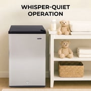 Whynter Compact Upright Convertible Fridge/Freezer with Lock, 3.1 Cu. Ft., Energy Star, Stainless Steel (CUF-301SS)