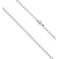 thumbnail image 5 of Miabella Italian 925 Sterling Silver Sparkle Mirror Link Chain Necklace for Women, Made in Italy (Length 26 Inches), 5 of 7