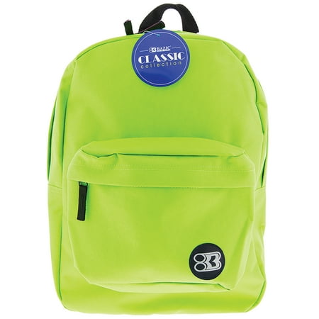 (Price/Each)BAZIC Products BAZ1054 17In Lime Green Classic Backpack