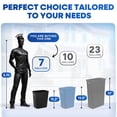thumbnail image 6 of Plastic Prince 28 Quart Trash Can, Black Plastic Rectangular 7 Gallon Wastebasket for Kitchen Bathroom Office, 28 qt Garbage Can Fits Under Desk Cabinet Sink, 6 of 9