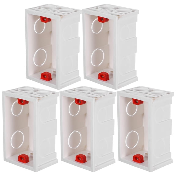 WRISTBIQUE 5Pcs White Plastic Flush Mount Wiring Junction Box with Waterproof Seal for Indoor Use