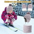 thumbnail image 3 of YuYuBao 3 Pcs/Set Children Hats + Gloves Thicken Print Knitted Windproof Keep Warm Girls Boys Outdoor Scarf Gloves Set, 3 of 3
