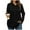 Black, variant on Loopsun Womens Winter Tops, Long Sleeve T Shirts for Women, Women's Plus Size Solid Long Sleeve Hooded Pullover Top with Drawstring Blue, XL