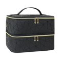 thumbnail image 1 of Bolsa de almacenamiento de esmalte de uñas de doble capa, estuche de transporte para herramientas de decoración de uñas, estuche para secador de uñas Negro, 1 of 8