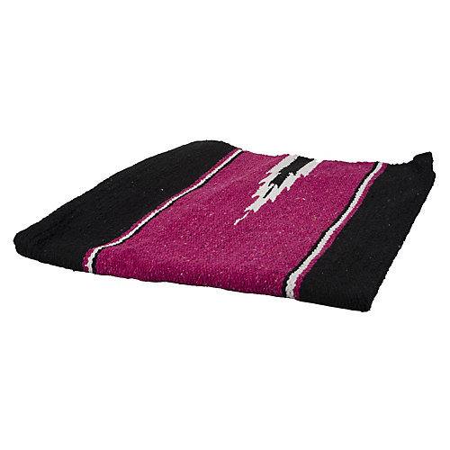 Gatsby Acrylic Western Saddle Blanket Black/Pink