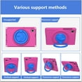 thumbnail image 3 of Dteck Case for Samsung Galaxy Tab A7 Lite 8.7 inch T220 T225,Shockproof Rugged Kids Friendly EVA Case Hand Grip 360° Rotating Kickstand Washable Tablet Cover,Rose, 3 of 5