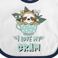 thumbnail image 4 of Inktastic Teacup Raccoon I Love My Gram Boys or Girls Baby Bib, 4 of 4