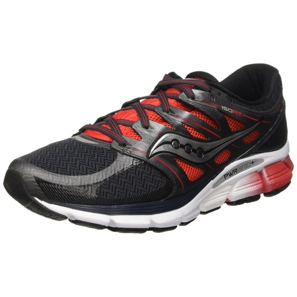 Saucony Men's Zealot ISO Road Running Shoe Red/Black/Silver 11.5 M US
