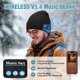 thumbnail image 5 of Bluetooth Beanie Hat with Light, Headlamp Cap with Headphones and Built-in Speaker Mic, Gifts for Men Women Teen，22*22cm，Hat circumference is about 44cm, 5 of 5