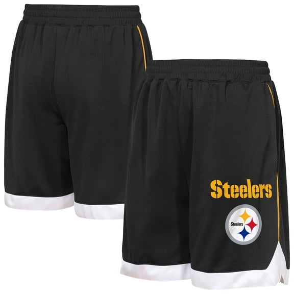 Youth Outerstuff  Black Pittsburgh Steelers All Star Mesh Shorts