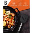 thumbnail image 5 of Badiano 2 Pieces Silicone Spatula Sets, Non Stick Cooking Utensils,Slotted Kitchen Turners,Black, 5 of 7