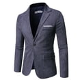 thumbnail image 3 of BOBOGOJP Pullover Work Shirts for Men Fall Winter Style Plus Cotton Solid Color Lapel Overcoat Jacket (Gray,4XL), 3 of 4