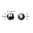 thumbnail image 5 of (2 pack) Cousin DIY Splatter Glass Bead Strand, Black/White, Unisex, 100 Pieces - 28.5in, 5 of 9