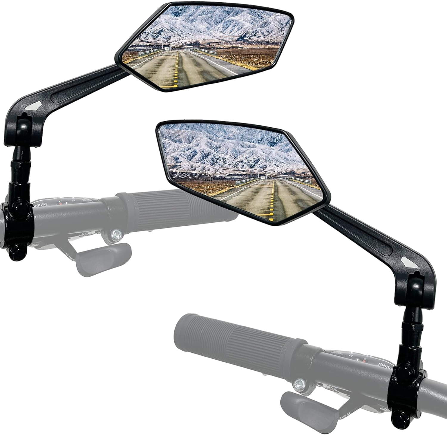 Bike Mirror, HD Blast-Resistant, Ajustable And Rotatable Safe Rearview Bicycle Mirror for Left or Right Side, Rearview Bike Mirrors, Bicycle Mirror for Handlebar (Black)