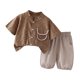 thumbnail image 1 of Odeerbi 0-6 Años Niños Niñas Conjuntos de Verano Camisetas de Manga Corta de Algodón Pantalones Cortos Conjunto de Dos Piezas Cintura Elástica, 1 of 6