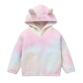 thumbnail image 1 of Gibobby Blusas De Niñas Sudadera con capucha gruesa de lana borrosa de otoño e invierno para niñas, moda de otoño para bebés, Top de ropa para niños （Rosa， 2-3 Años), 1 of 5