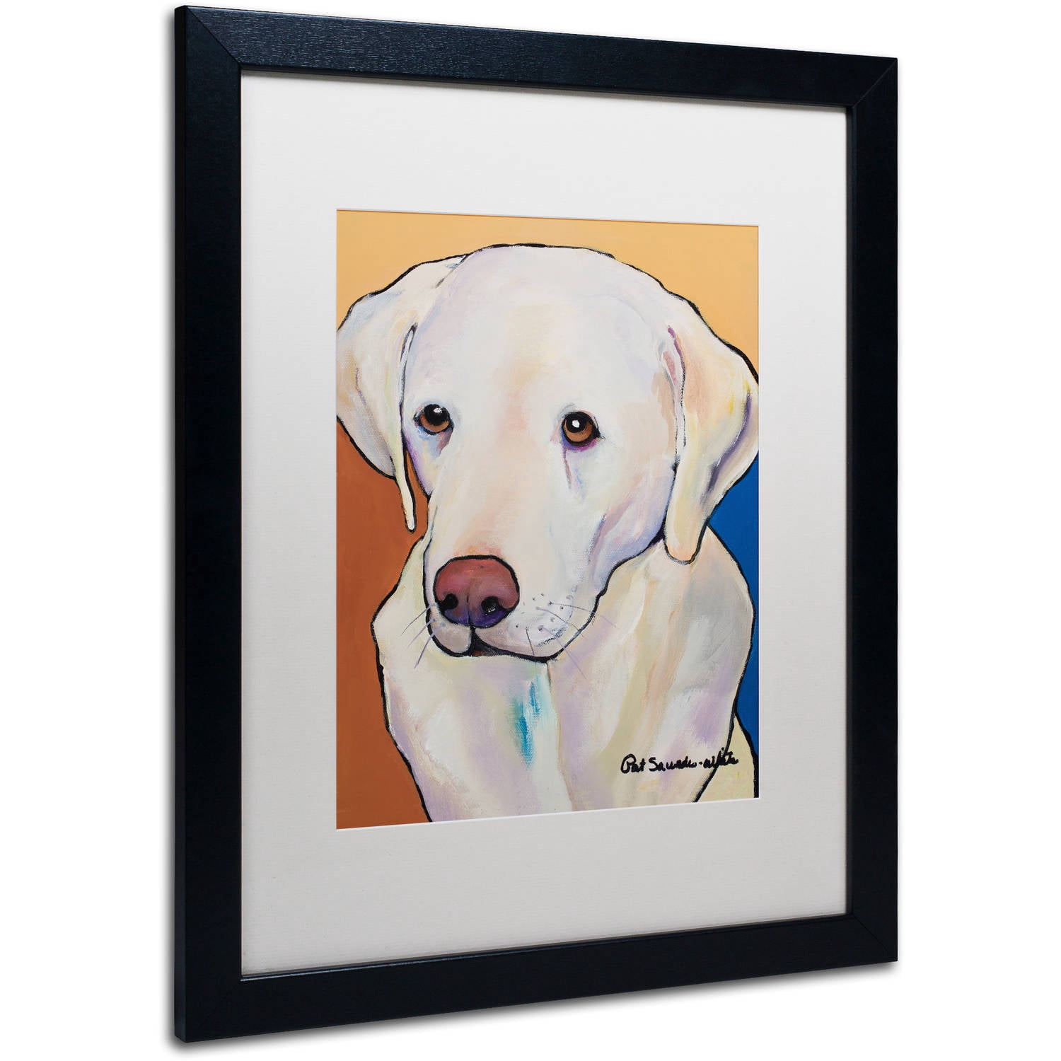 Trademark Fine Art "Millie Large" Canvas Art by Pat Saunders-White, White Matte, Black Frame