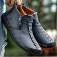 thumbnail image 6 of Flyland Men's Ankle Boots Spring Autumn Casual Leather Shoes Lace Up Vintage Male Chukka Boot, Black/Dark Grey, US 11.5, 6 of 6