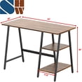 thumbnail image 4 of SHW Trestle Home Office Computer Desk, Walnut, 4 of 5