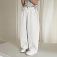 thumbnail image 5 of Riecok Wide Leg Pants for Boys Elastic Waist Pants Lightweight Solid Pull on Trousers Casual Outerwear with Pockets, 5 of 8