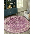 thumbnail image 7 of Unique Loom Penrose Collection Area Rug - Krystle (3' 3" Round Purple/Ivory), 7 of 7