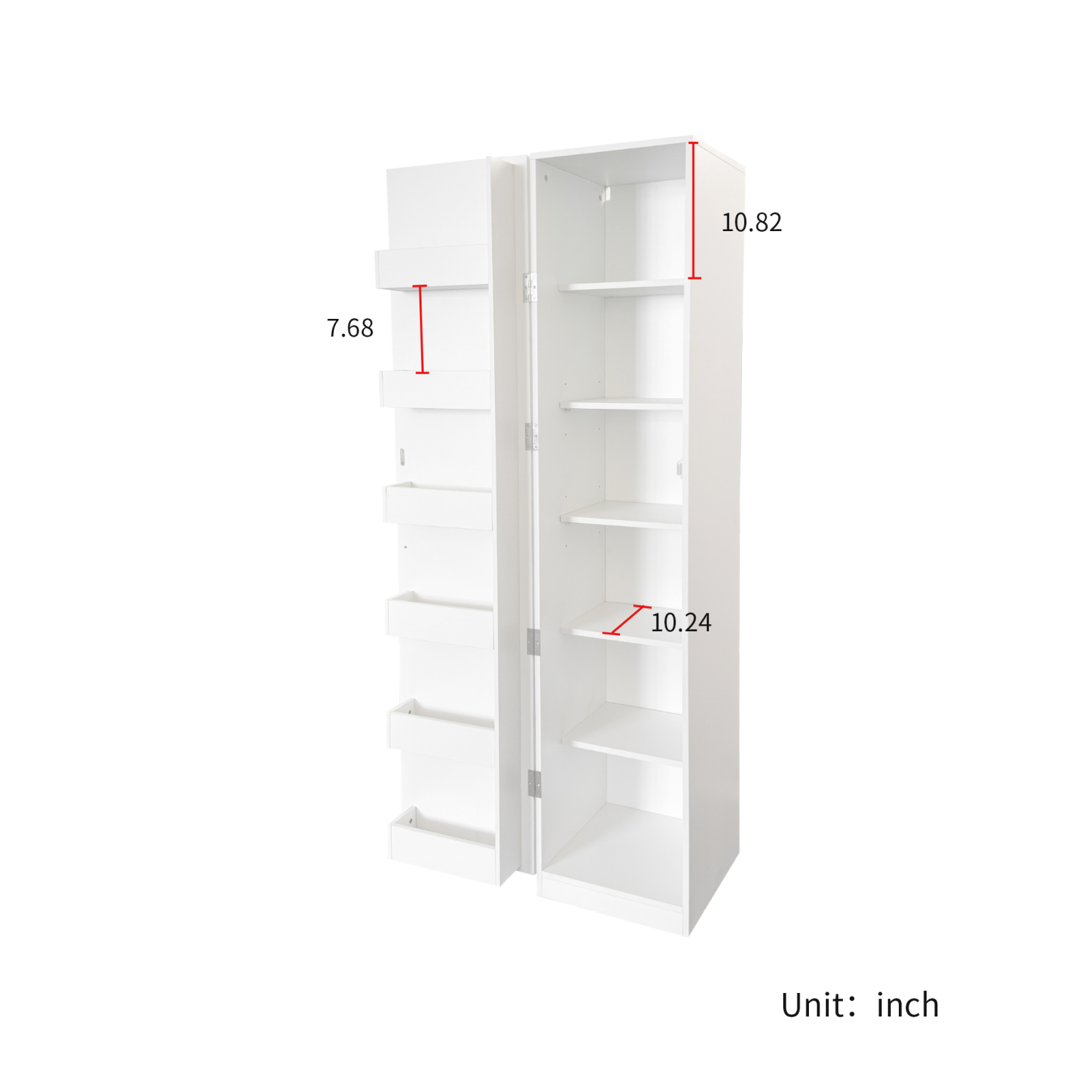 Lisonu 71" Freestanding Kitchen Pantry Cabinet, Tall Storage Cupboard with 6 Shelves and 12 Door Racks, Ideal for Food and Appliance Storage, Walnut