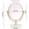 thumbnail image 3 of Magnifying Makeup Vanity Mirror,ABS Plastic Double Sided 3X Magnification 360°Swivel Beauty Make Up Mirror Cosmetic Table Desk Mirror 8" Oval, 3 of 15