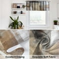 thumbnail image 3 of Brown Thin Kitchen Curtains Tiers and Valances Set 3 Piece for Windows Beige Kitchen Window Curtains Set,Modern Abstract Art Valances for Living Room(36" Tiers Set), 3 of 5