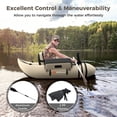 thumbnail image 4 of Spaco Inflatable Fishing Float Tube with Pump Storage Pockets and Fish Ruler, 4 of 10