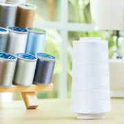 (3 pack) (3 pack) (3 pack) Hello Hobby White 100% Polyester Overlocking Thread, 3000 Yards