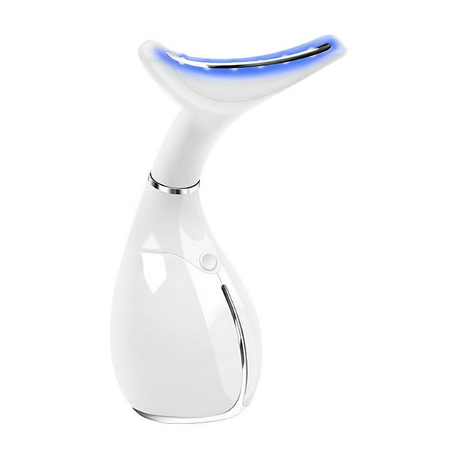 Masajeador de belleza 3 en 1 para cara y cuello, masajeador facial vibratorio con calor, vibración para mejorar la piel, suave, firme