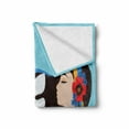 thumbnail image 2 of Hippie Soft Flannel Fleece Throw Blanket, Girl Wearing Ukranian Costume and Hairband Sends a Dove for World Peace, Cozy Plush for Indoor and Outdoor Use, 50" x 60", Multicolor, by Ambesonne, 2 of 6