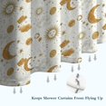 thumbnail image 6 of White Gold Sun Moon Cloud Pattern Shower Curtain 36"x72" ,Bathroom Decorative Shower Curtains Set with 12 Hooks,Modern Waterproof Washable Shower Curtain, 6 of 6
