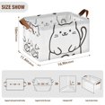 thumbnail image 7 of Yayeee Foldable Storage Basket for Shelves with Handles Set of 2 Waterproof Cloth Bins, White Chubby Cat, 7 of 7
