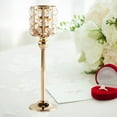 thumbnail image 3 of Candelabro de cristal con cristales para embellecer candelabros de boda brillantes L, 3 of 8