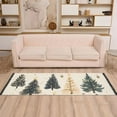 thumbnail image 2 of Yayeee Runner Rug for Bedroom 2'x6' Machine Washable Hallway Non Slip Mat, Beige Christmas Trees, 2 of 8