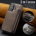 thumbnail image 4 of Allytechgroup 2 In 1 Wallet Case for Apple iPhone 16, Compatible with Mag-safe Detachable 7 Cards Holder RFID Blocking Shockproof Premium PU Leather Phone Case Cover for Women Men, Coffee, 4 of 8