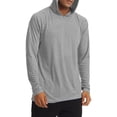 thumbnail image 5 of Aofany Men's UPF 50+ Hoodie Shirts Rash Guard Long Sleeve Sun Protection SPF Swim Shirt UV for Running Hiking Fishing, 5 of 8