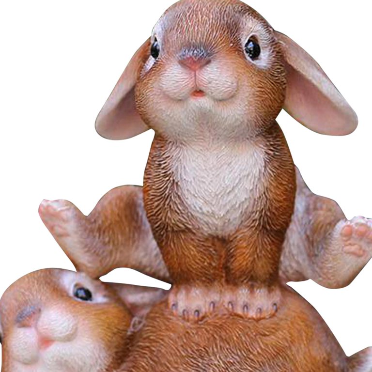 Resin Garden Statue Bunny Figurines Decorative Crafts Desktop Photo Props  Rabbit Sculptures For Indoor Bedroom Thanksgiving Day Outdoor Lawn Jumping 