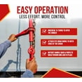 thumbnail image 6 of 8 Pack Crosby Lebus 3/8"-1/2" Heavy Duty Ratchet Lever Load Binder w/Grab Hooks 15,000 Lbs WLL | Tie Down Hauling Chain Binders for Flatbed Trailer Red, 1048422, L-140 R-7, 6 of 11