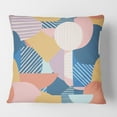 thumbnail image 2 of Designart Modern geometric shapes pattern' Mid-Century Modern Throw Pillow - 18x18, 2 of 2