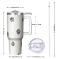 thumbnail image 2 of 40oz Tumbler with Handle and Straw, Vacuum Insulated Stainless Steel Travel Mug, Fits Car Cup Holder, Abstract Colorful Print, 2 of 6