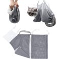 thumbnail image 1 of Zhuge 1 bolsa de baño para gatos, bolsa de malla ajustable para ducha de mascotas, bolsa de baño para gatos, artefacto de baño para gatos, bolsa de baño para cortar uñas, belleza (gris), 1 of 5