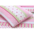 thumbnail image 5 of Cozy Line 5-Piece Pink Greta Polka Dot Flower Girl Cotton Reversible Quilt Bedding Set with Decorative Pillows, Twin, 5 of 7