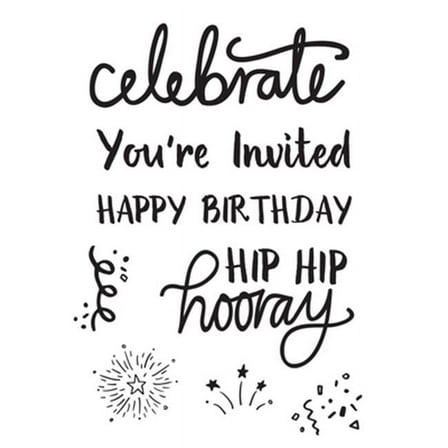 Party Time Clear Stamps 6"X4"-