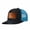 Black and blue, variant on Faith Letter leather label pattern, suitable for travel and casual outfits, breathable outdoor baseball cap for men, adjustable